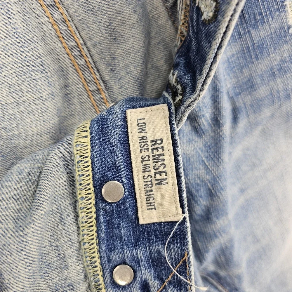 Abercrombie & Fitch Remsen Jeans Mens 32x32 Low Rise Slim Straight Button Fly